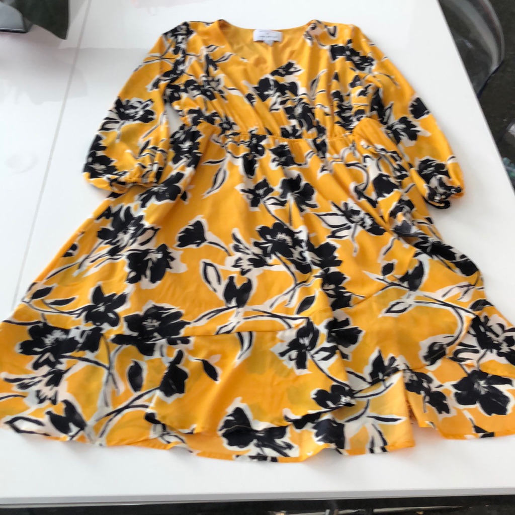 Lane Bryant Yellow Floral Dress Brand New